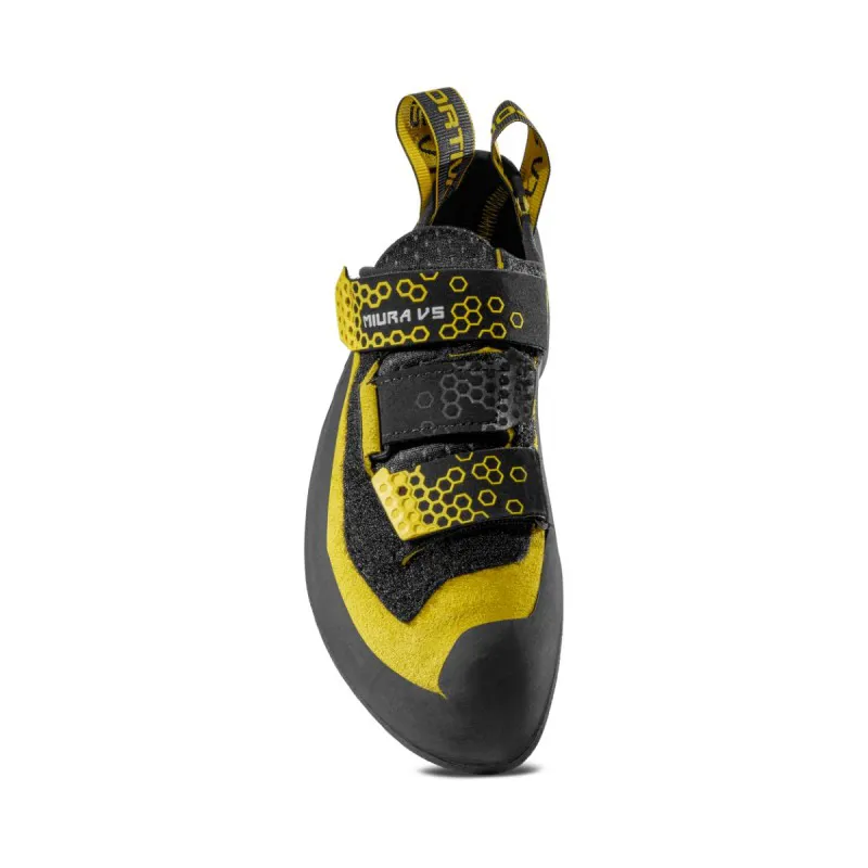 La Sportiva Miura VS Velcro Men's Climbing Shoe in Black/Yellow-4